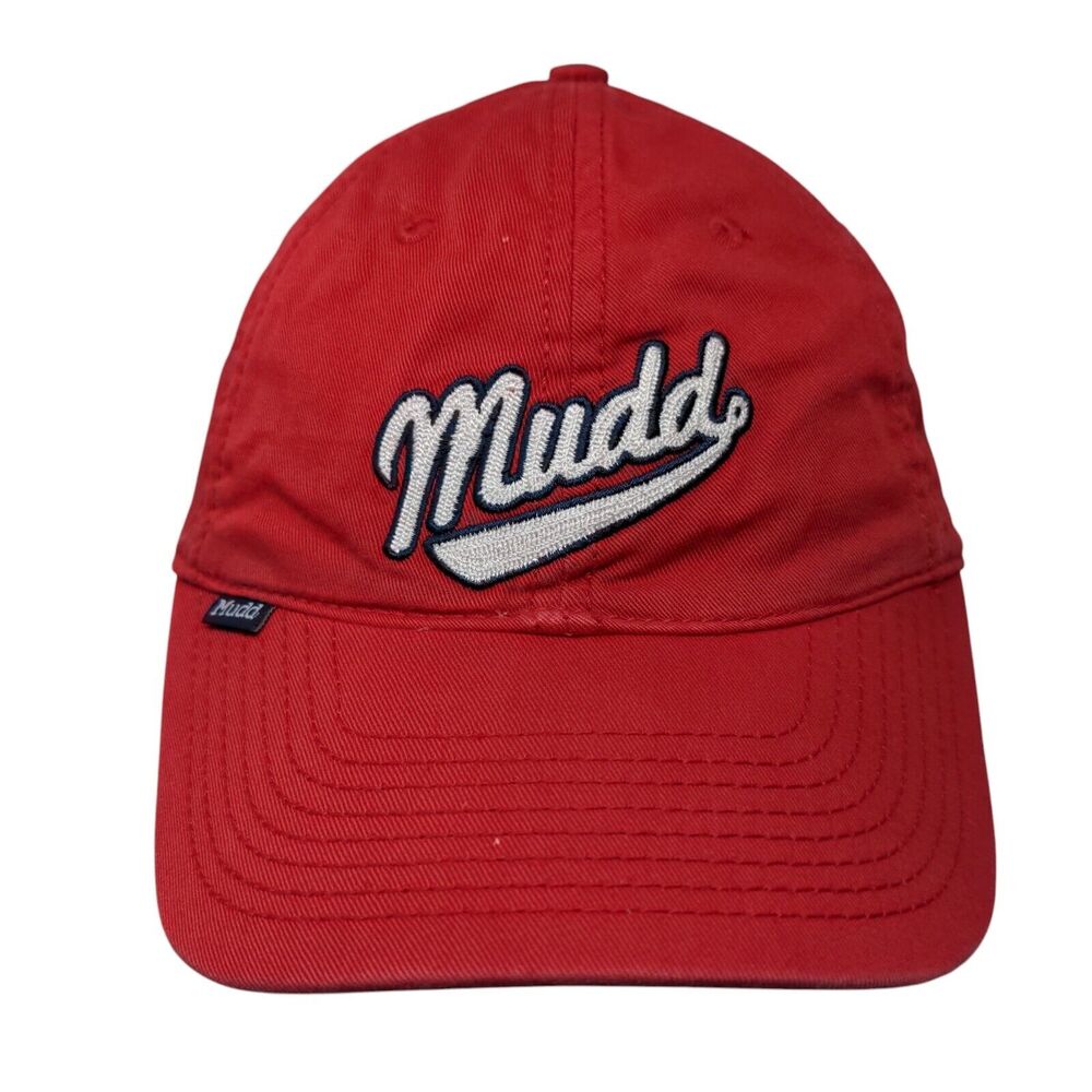 Mudd Slideback Hat Red OSFA Adjustable Embroidered 6 Panel Outdoor